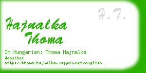 hajnalka thoma business card
